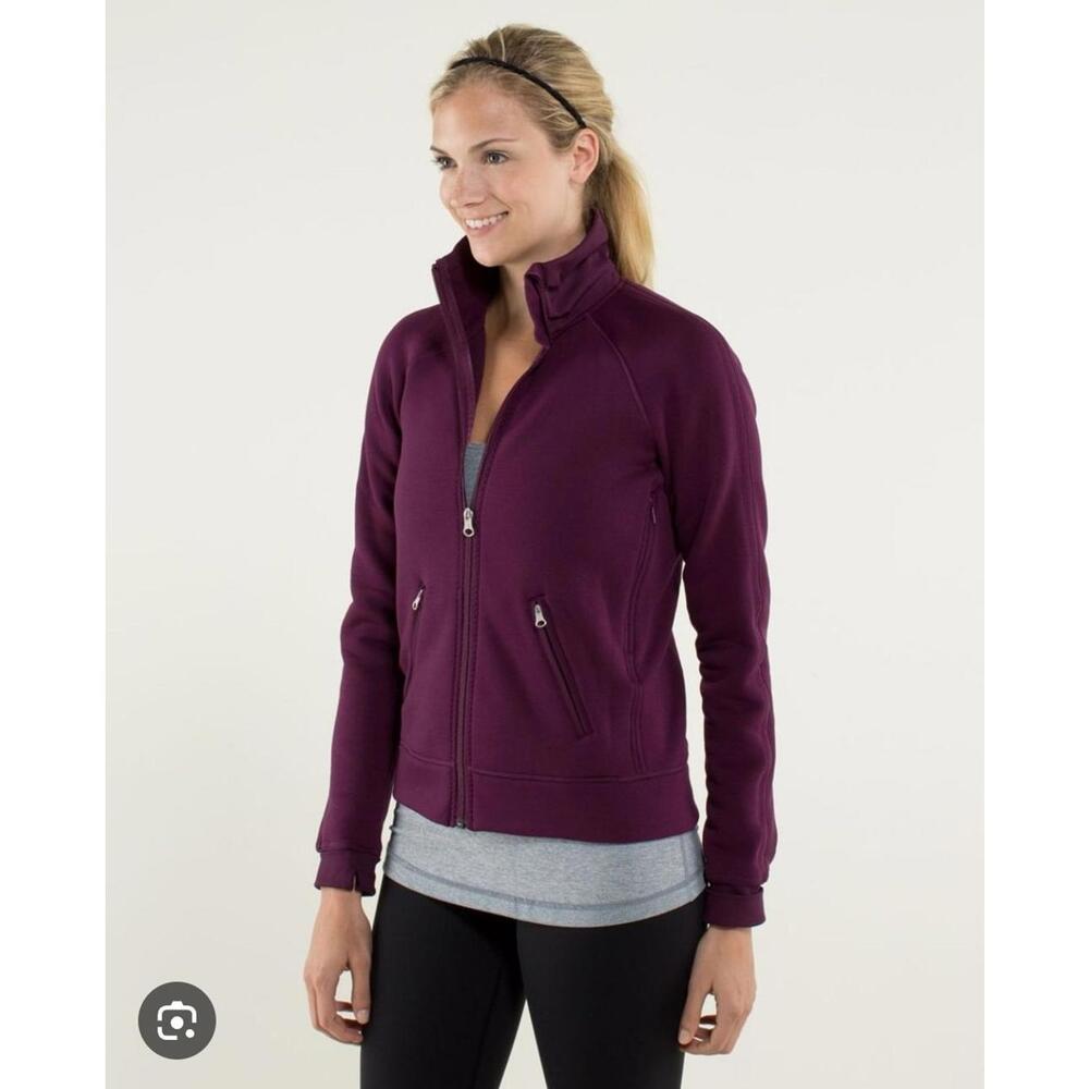 Lululemon Keep It Cozy Zip Up Funnel Neck Jacket Plum Women's Size 6